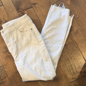 Old Navy Stylish White Women's Jeans Size 14 High Rise Skinny
